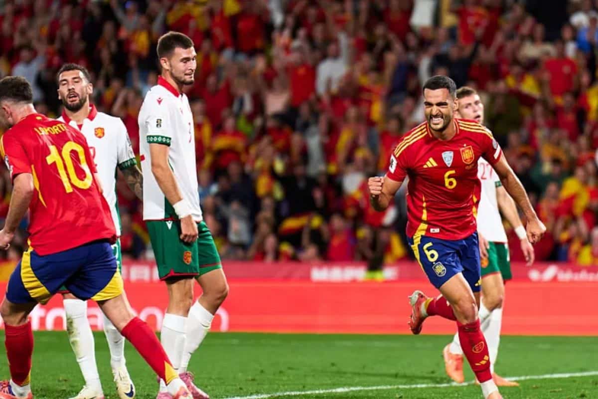 Dua gol Mikel Merino bantu Spanyol kalahkan Bulgaria dengan skor 4-0
