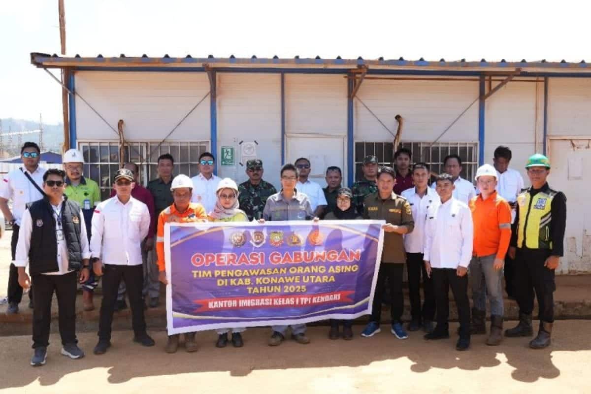 Imigrasi operasi gabungan sidak izinTKA di perusahaan tambang Konut