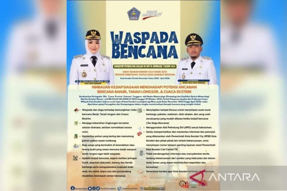 Pemkot Kendari imbau warga waspada potensi bencana akibat cuaca ekstrem