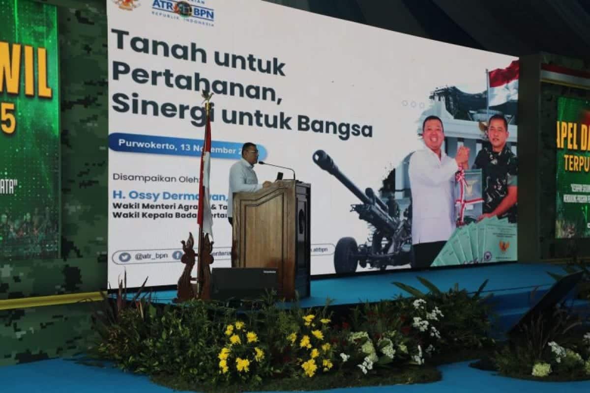 Wamen Ossy ajak TNI AD perkuat sinergi untuk menjaga tanah negara